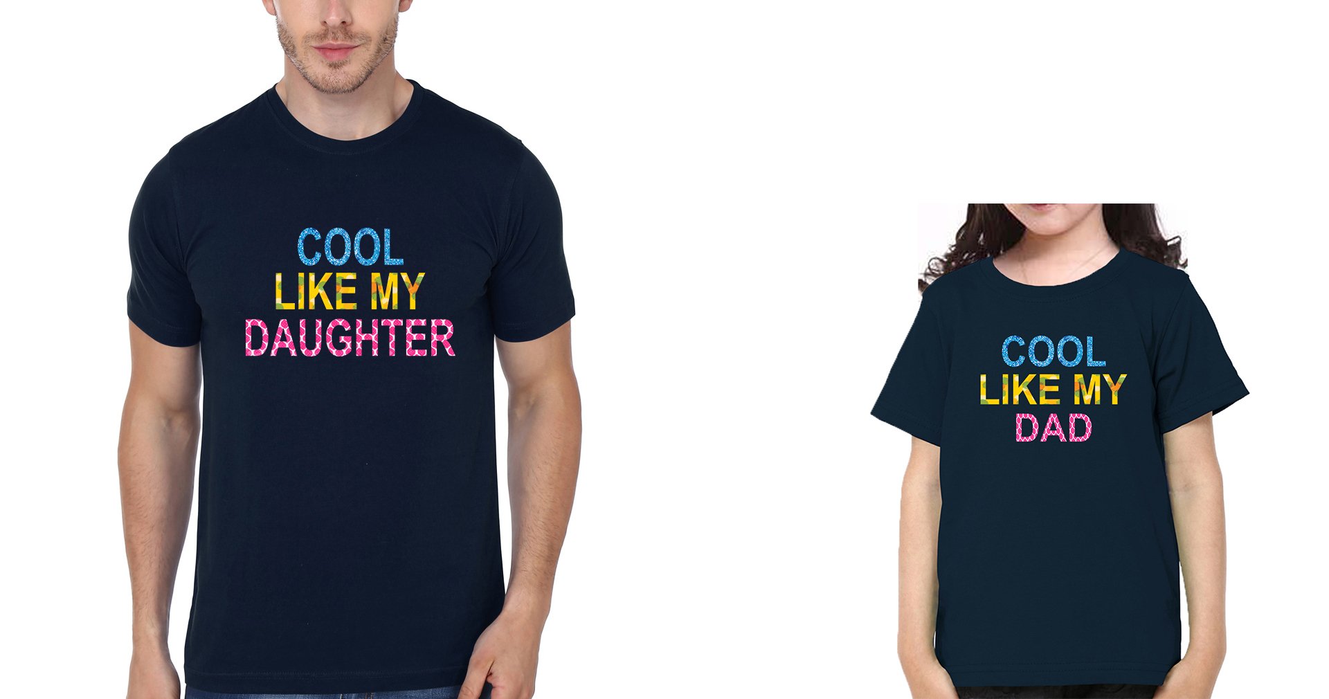 Cool Like My Dad Cool Like My Daughter Father and Daughter Matching T-Shirt- FunkyTeesClub