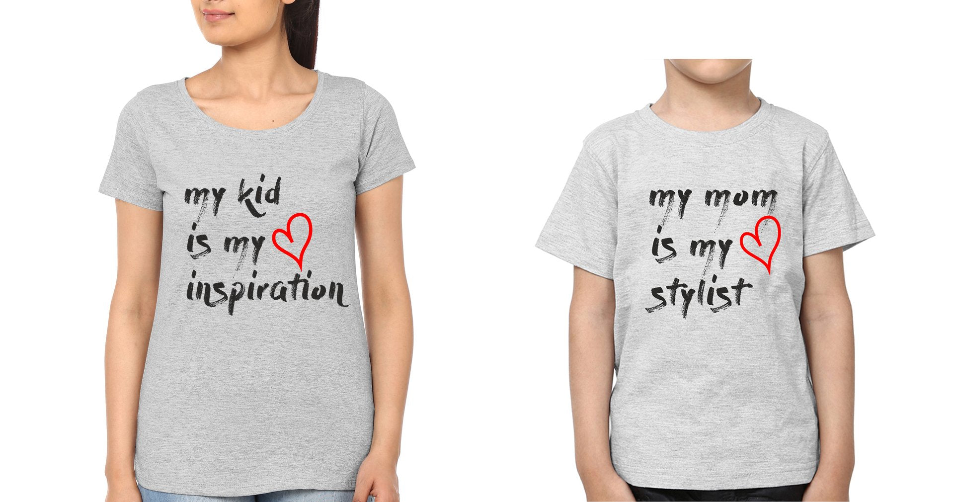 My Kid Is My Inspiration My Mom Is My Stylist Mother and Son Matching T-Shirt- FunkyTeesClub