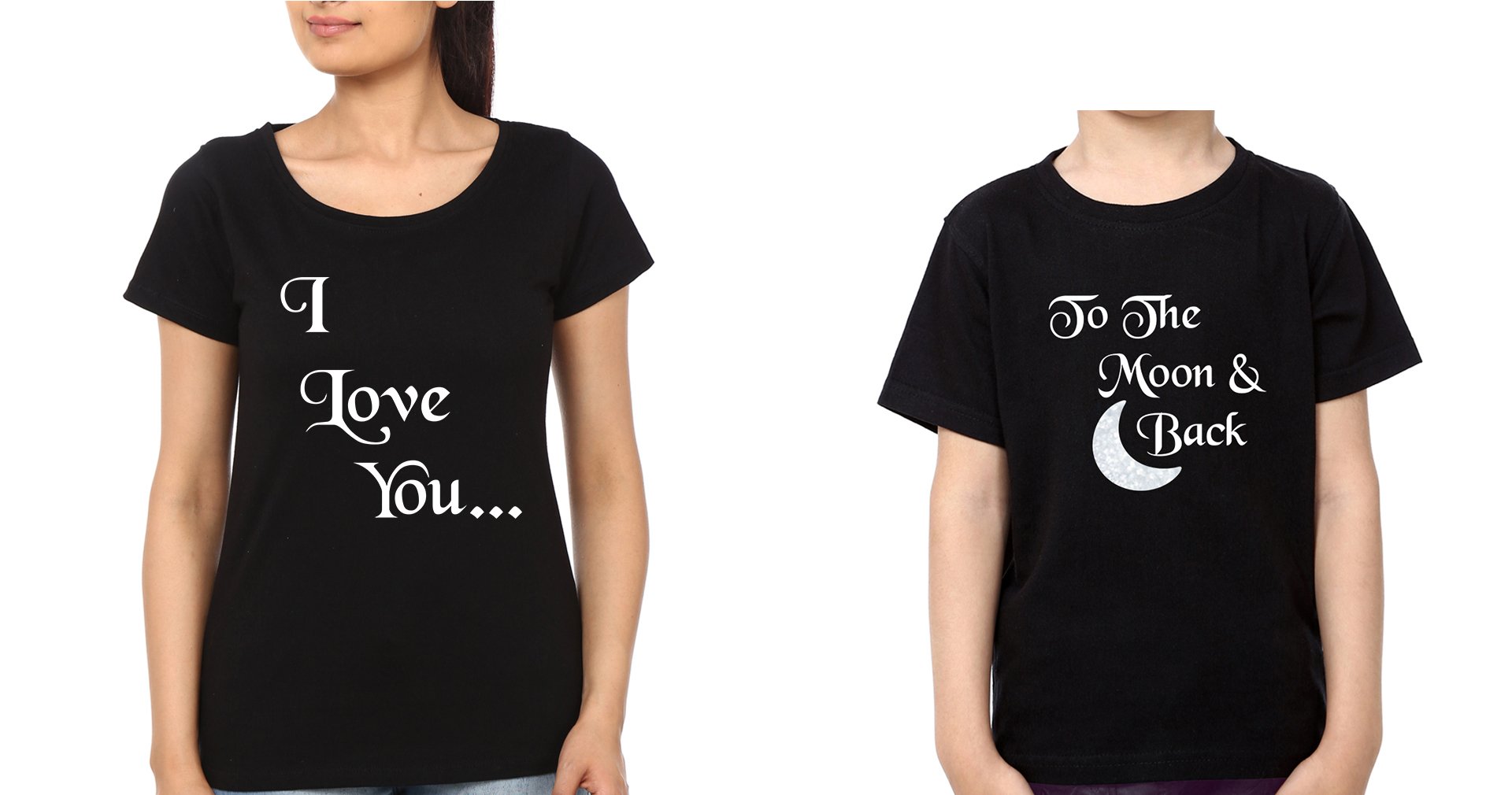 I Love You To The Moon &  Back Mother and Son Matching T-Shirt- FunkyTeesClub