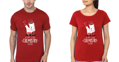 Chemistry Couple Half Sleeves T-Shirts -FunkyTees