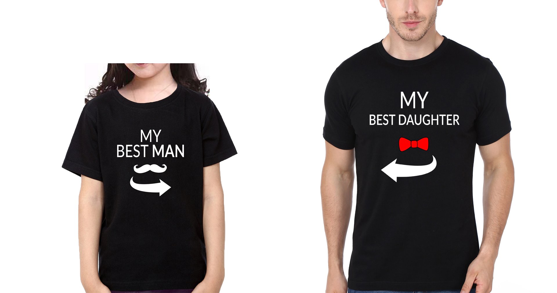 My Best Man My Best Daughter Father and Daughter Matching T-Shirt- FunkyTeesClub