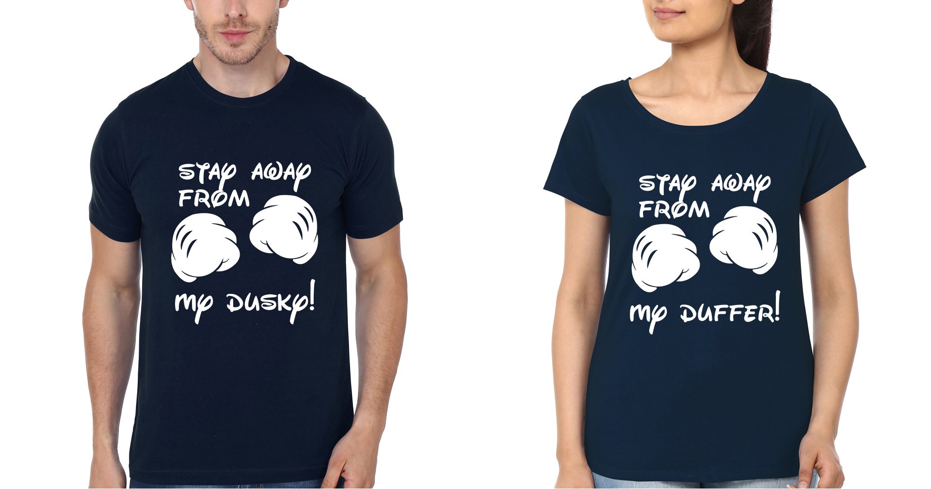 Stay Away BFF Half Sleeves T-Shirts-FunkyTees
