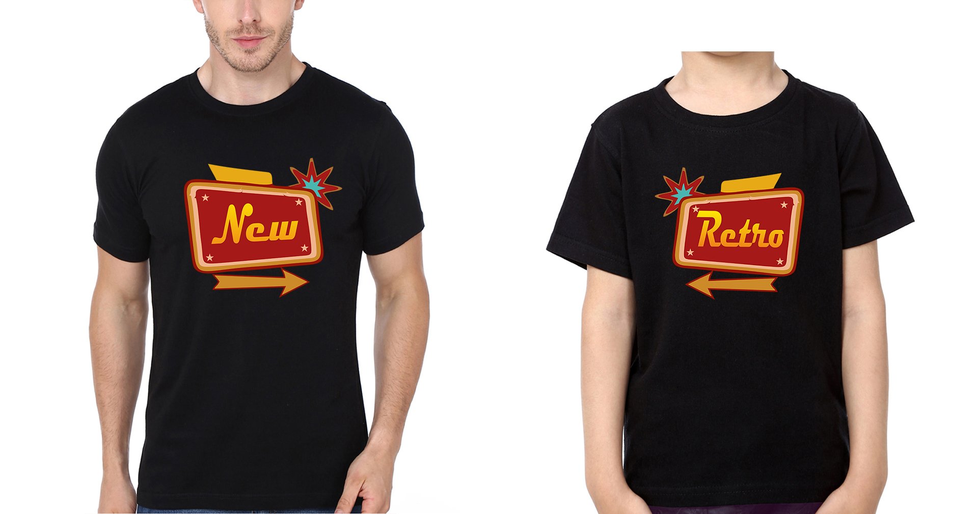 New Retro Father and Son Matching T-Shirt- FunkyTeesClub