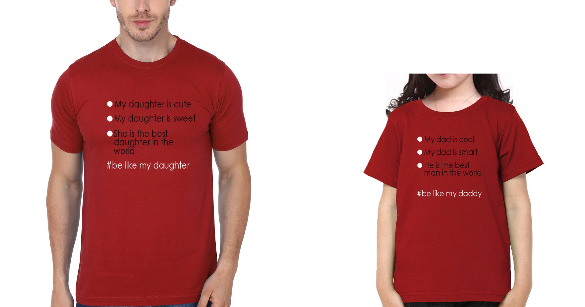 Like My Daddy Like My Daughter Father and Daughter Matching T-Shirt- FunkyTeesClub