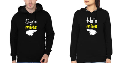 He is Mine She is Mine Couple Hoodie-FunkyTees