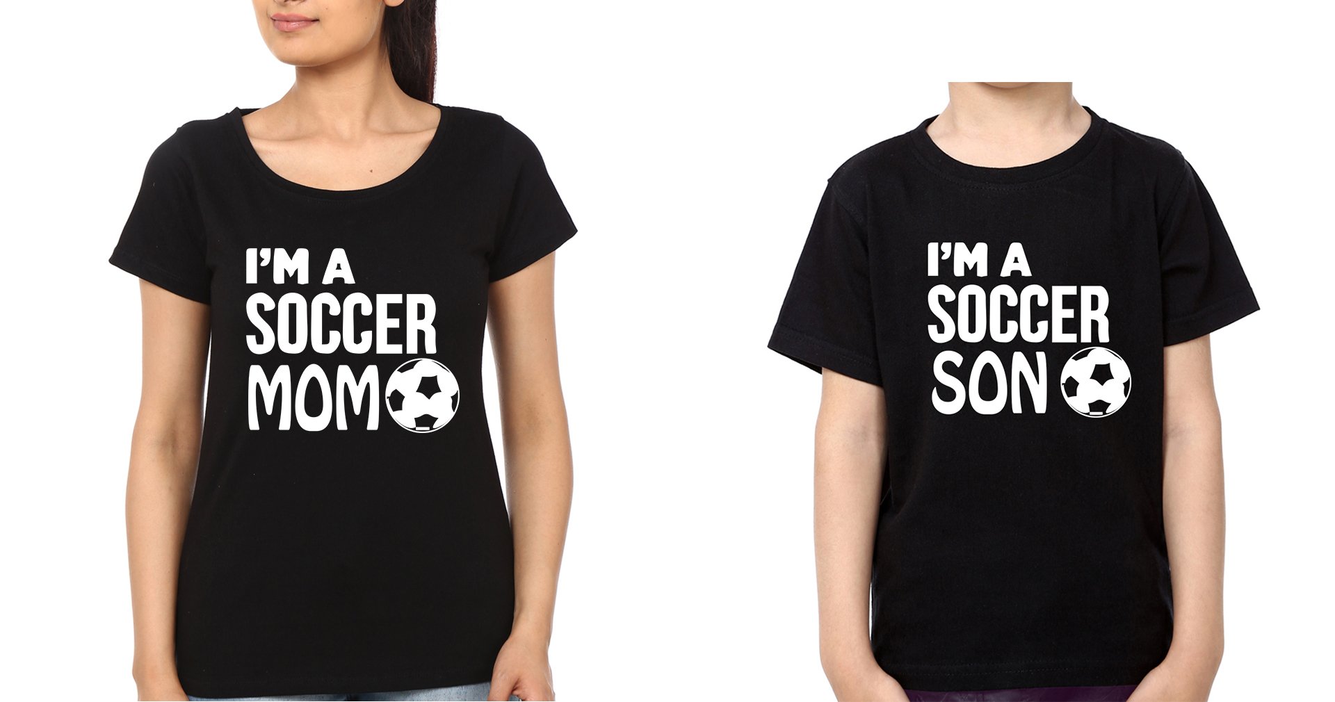 I'M A Soccer Mom I'M A Soccer Son Mother and Son Matching T-Shirt- FunkyTeesClub