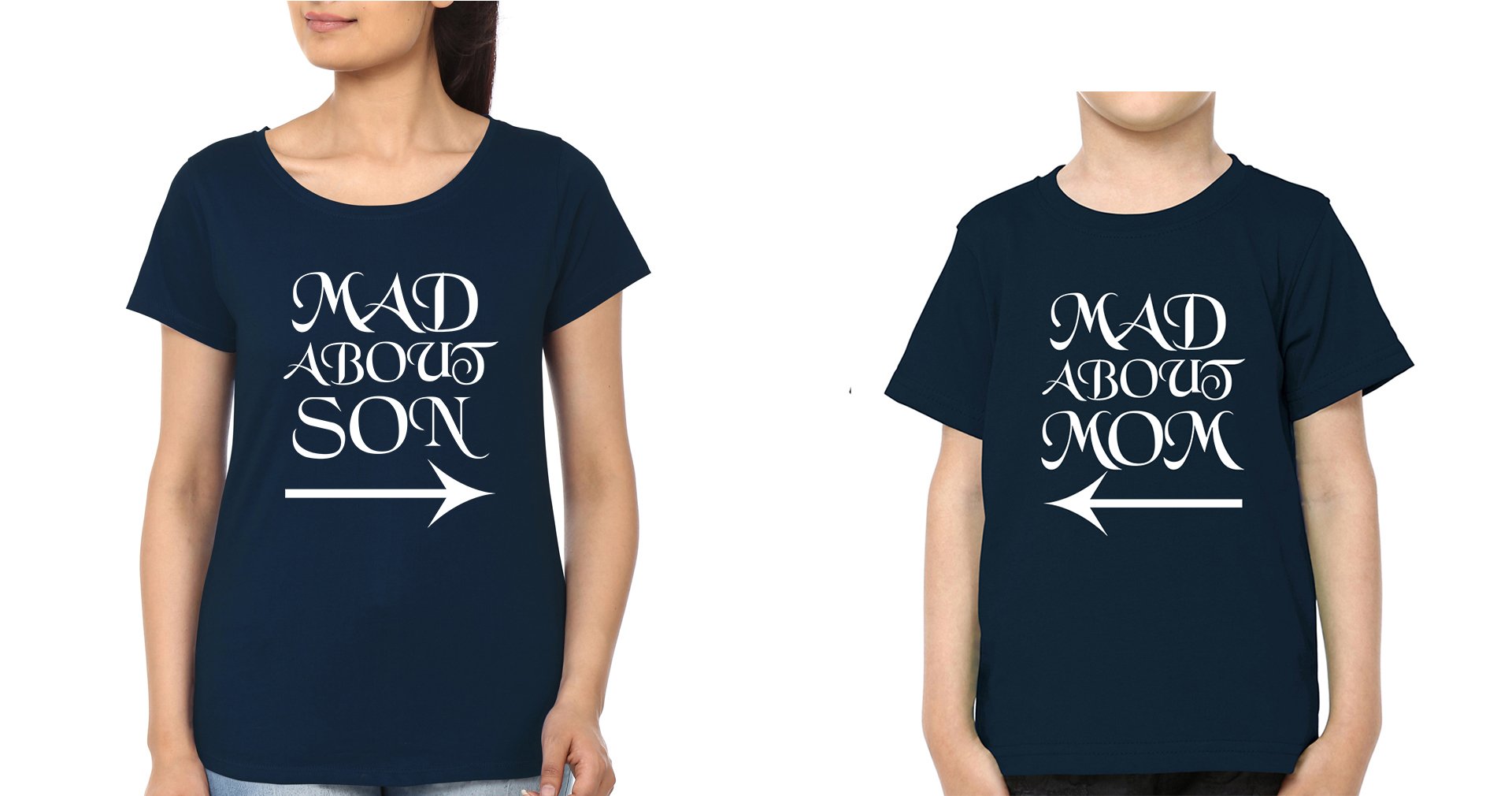 Mad About Mom Mad About Son Mother and Son Matching T-Shirt- FunkyTeesClub