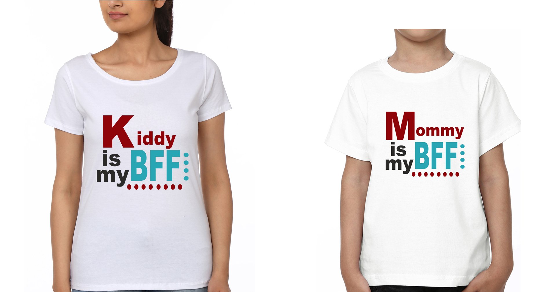 Mommy Is My Bff Kiddy Is My Bff Mother and Son Matching T-Shirt- FunkyTeesClub
