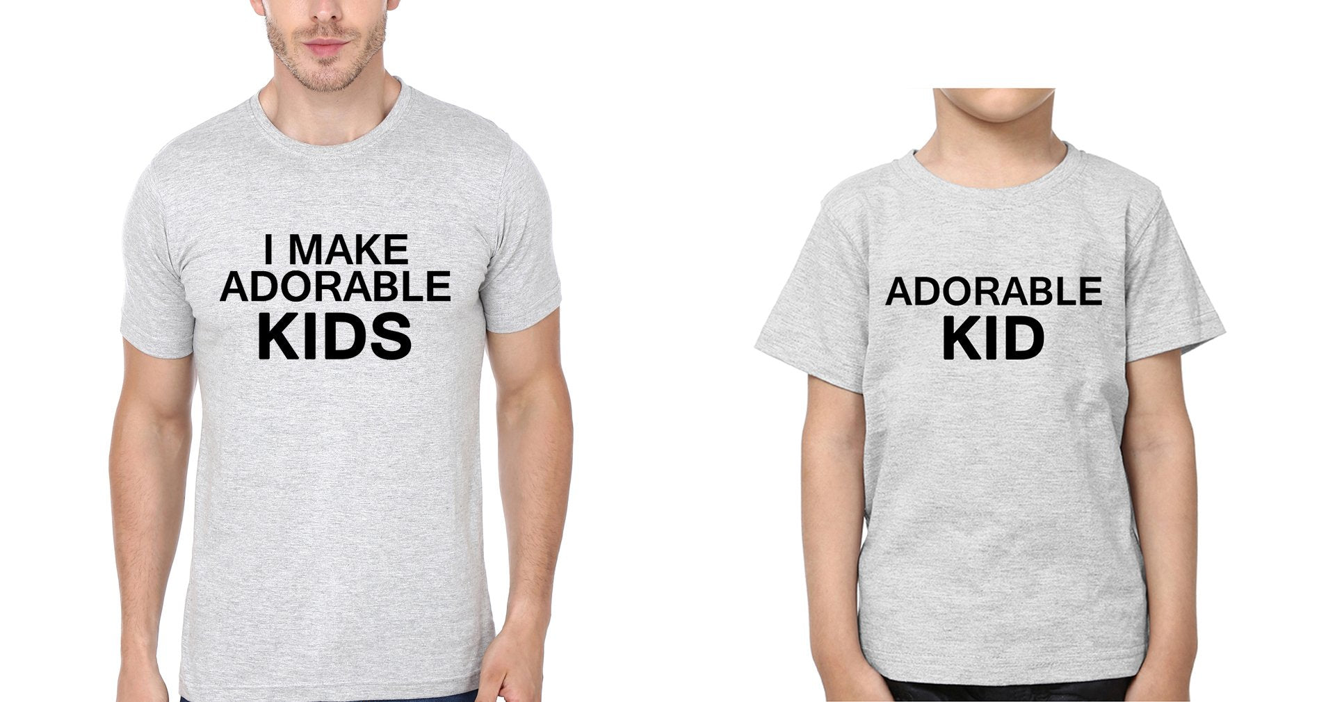 I Make Adorable Kids Adorable Kid Father and Son Matching T-Shirt- FunkyTeesClub