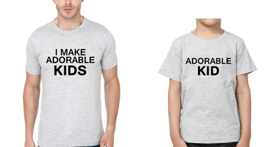 I Make Adorable Kids Adorable Kid Father and Son Matching T-Shirt- FunkyTeesClub
