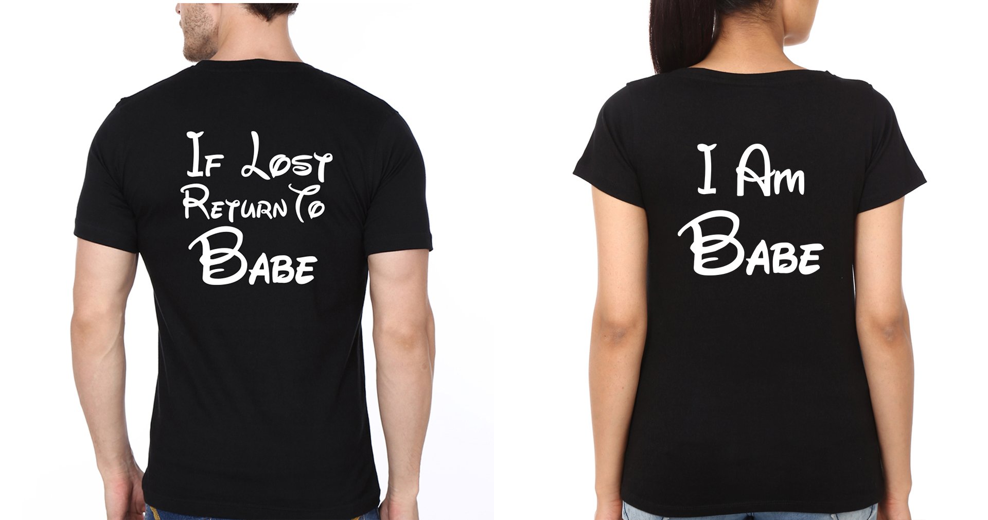 If Lost Couple Half Sleeves T-Shirts -FunkyTees