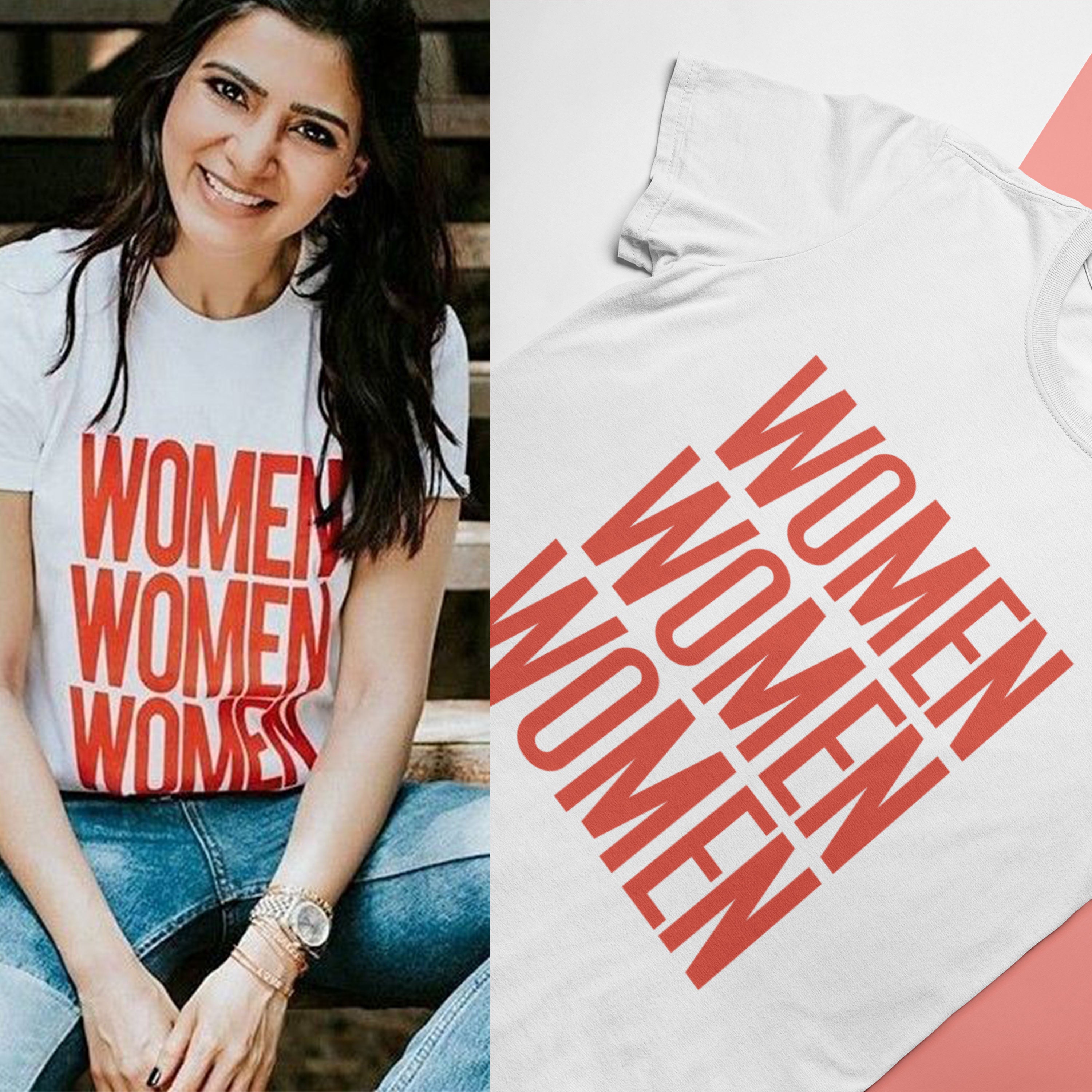 Women Samantha Akkineni Celebrity T-shirt- FunkyTeesClub
