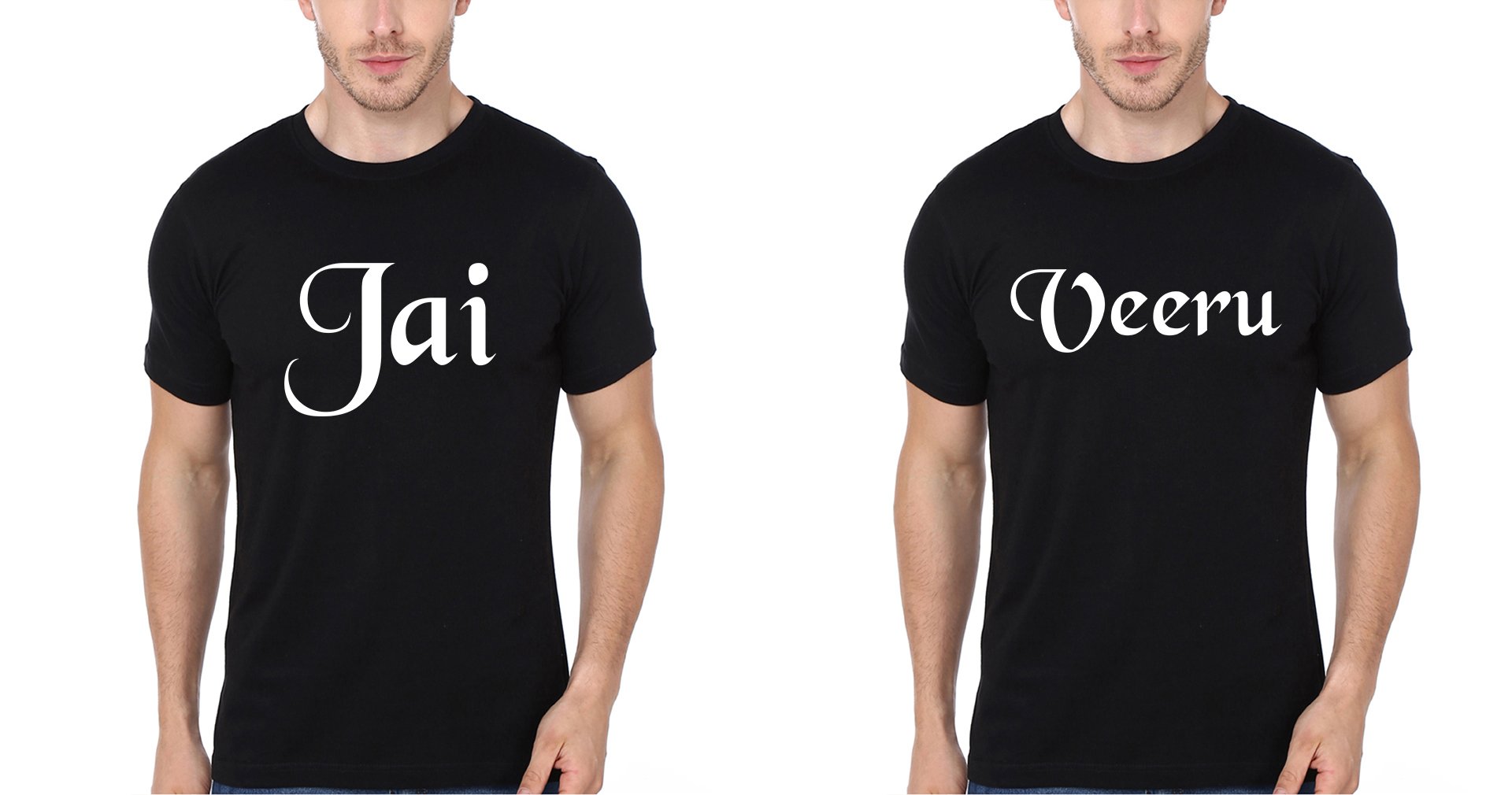 Jai Veeru BFF Half Sleeves T-Shirts-FunkyTees