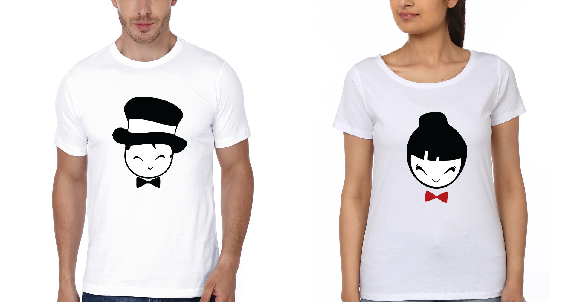 Chineese Couple Half Sleeves T-Shirts -FunkyTees