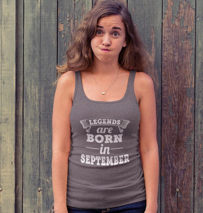 Legends are born in september Women Tank Top-FunkyTeesClub