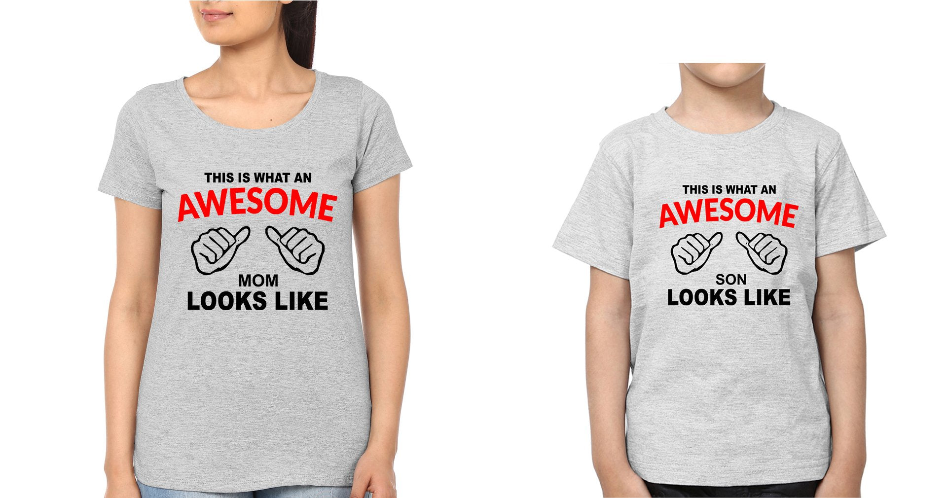 This is What An Awesome Mom Looks Like Mother and Son Matching T-Shirt- FunkyTeesClub