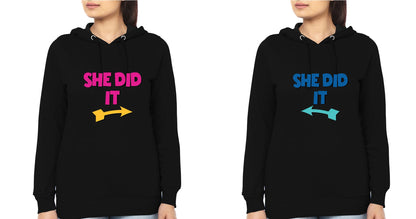 She Did It Sister Sister Hoodies-FunkyTees