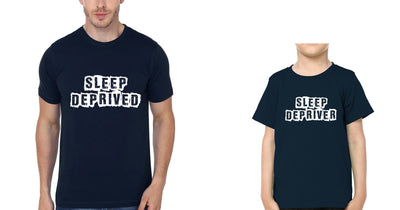 Sleep Deprived Father and Son Matching T-Shirt- FunkyTeesClub