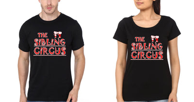 The Sibling Curcus Brother-Sister Half Sleeves T-Shirts -FunkyTees