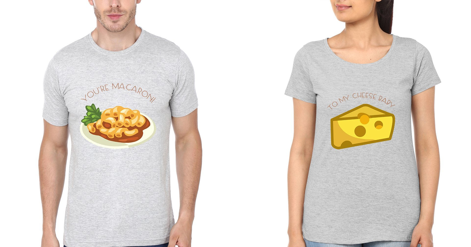 Cheese Macraoni BFF Half Sleeves T-Shirts-FunkyTees