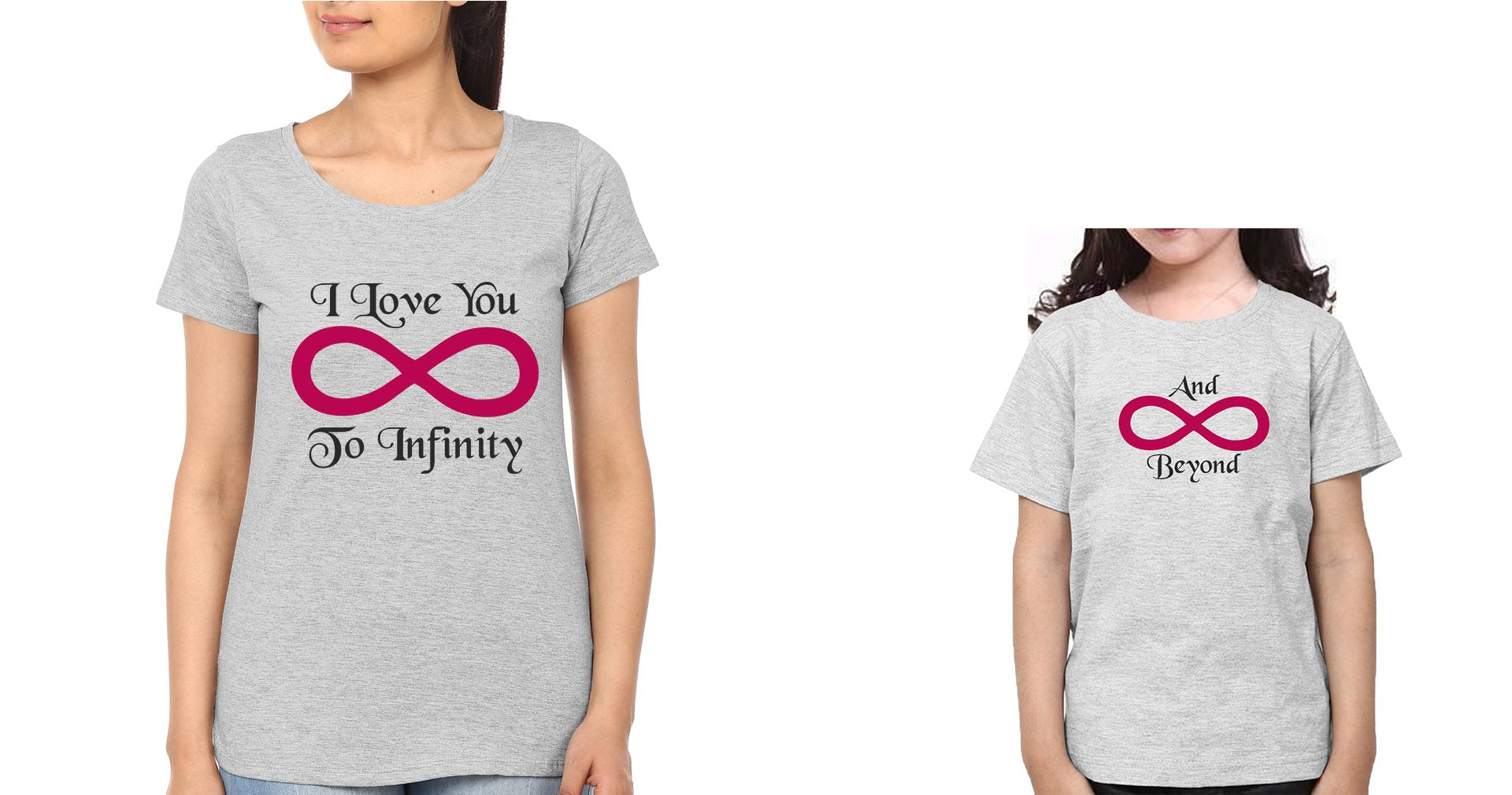 I Love You To Infinity And Beyond Mother and Daughter Matching T-Shirt- FunkyTeesClub