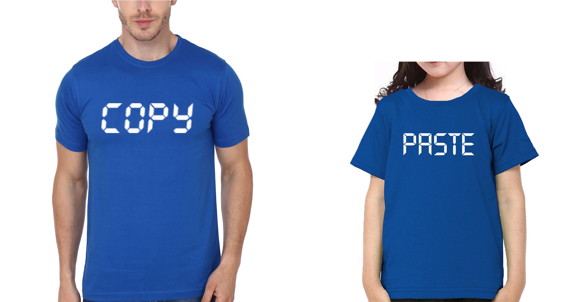 Copy Paste Father and Daughter Matching T-Shirt- FunkyTeesClub