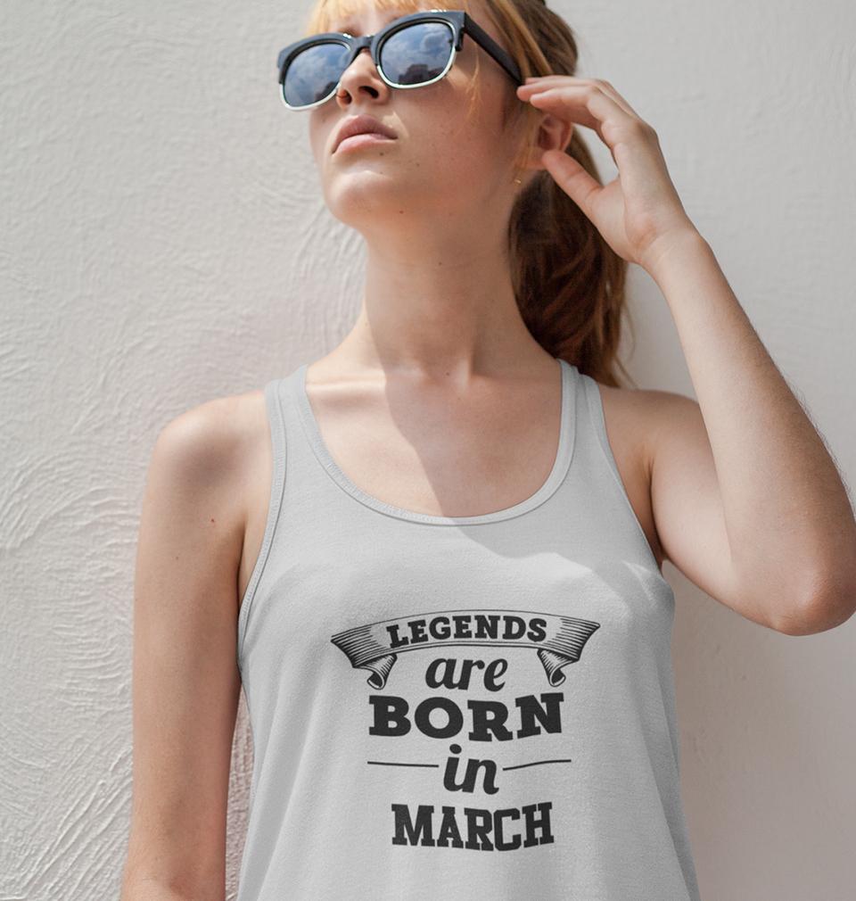 Legends are Born in March Women Tank Top-FunkyTeesClub