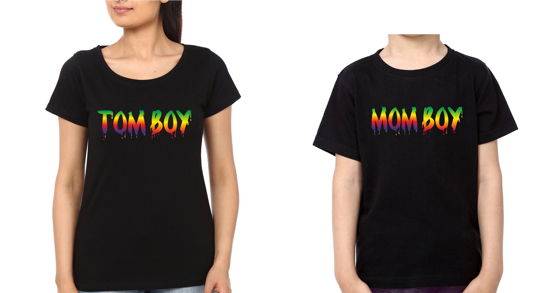 Tom Boy Mom Boy Mother and Son Matching T-Shirt- FunkyTeesClub