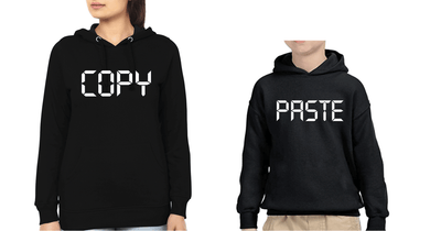 Copy Paste Mother and Son Matching Hoodies- FunkyTeesClub