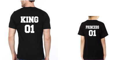 King 01 Princess 01 Father and Daughter Matching T-Shirt- FunkyTeesClub