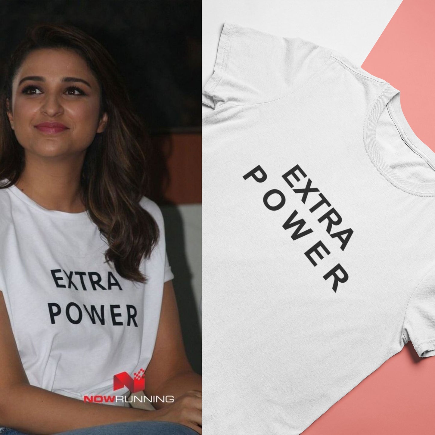 Extra Power Parineeti Chopra Celebrity T-shirt- FunkyTeesClub