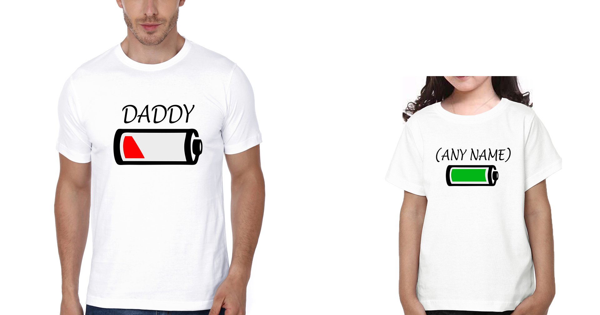 Daddy (Any name) Father and Daughter Matching T-Shirt- FunkyTeesClub