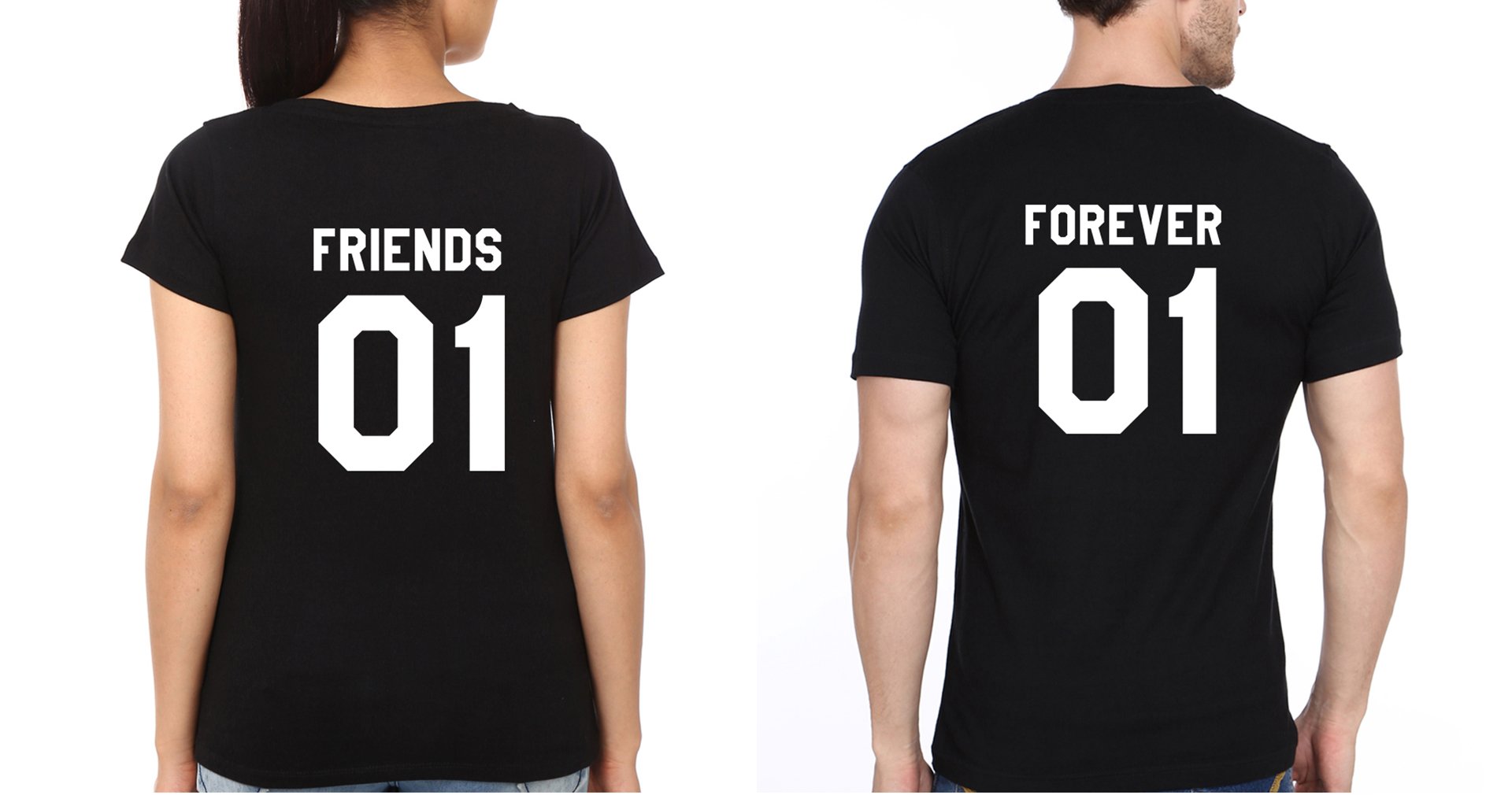 Friends Forever BFF Half Sleeves T-Shirts-FunkyTees