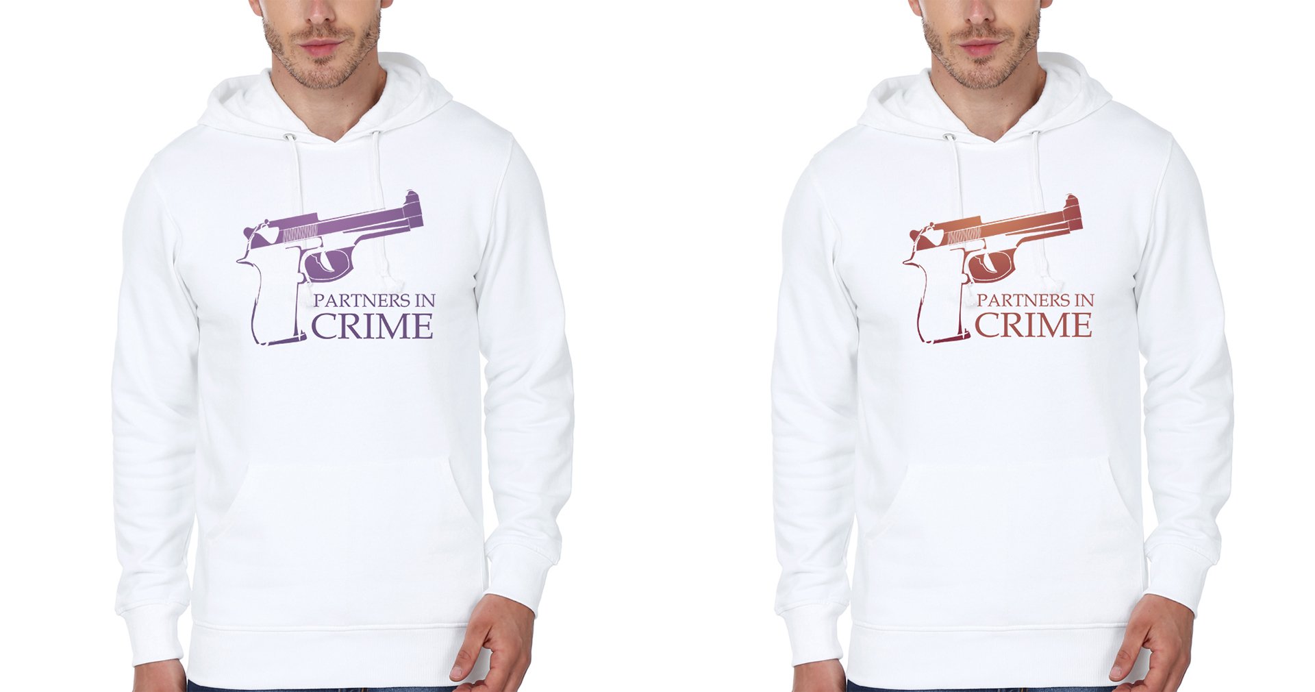 Partners In Crime BFF Hoodies-FunkyTees