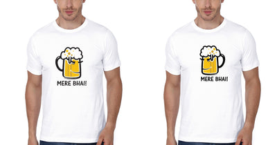 Mere Bhai BFF Half Sleeves T-Shirts-FunkyTees