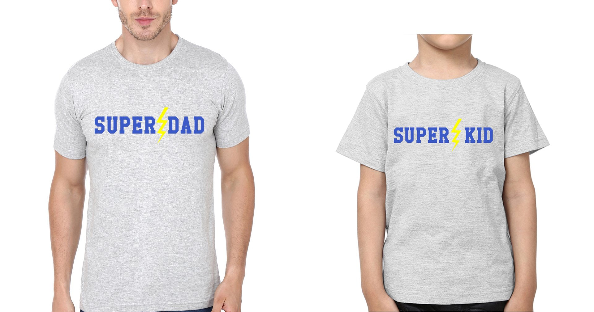 Super Dad Super Kid Father and Son Matching T-Shirt- FunkyTeesClub