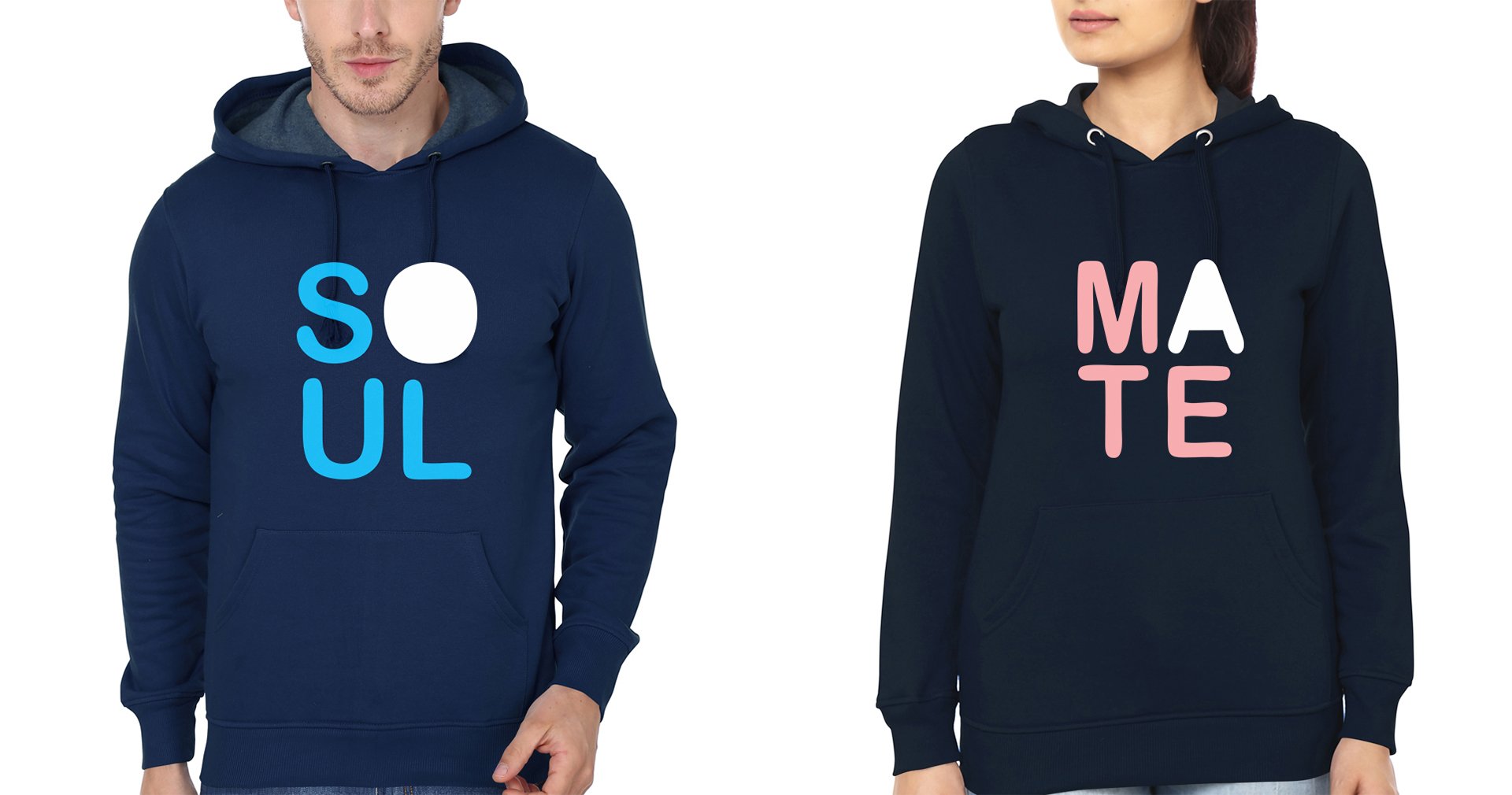 Soul Mate Couple Hoodie-FunkyTees