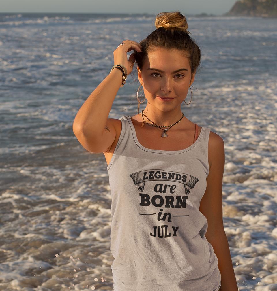 Legends are Born in July Women Tank Top-FunkyTeesClub