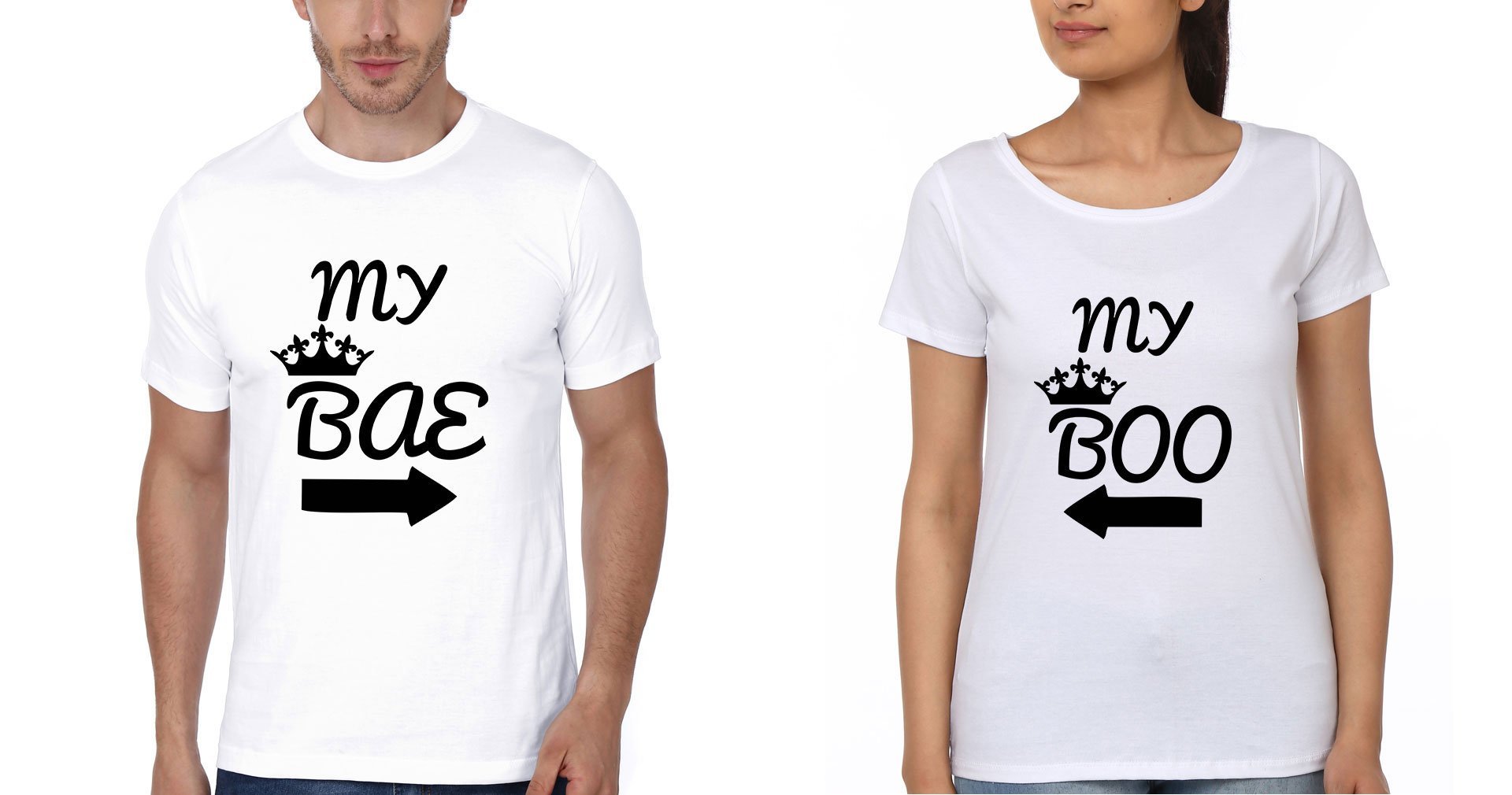 My BAE Couple Half Sleeves T-Shirts -FunkyTees