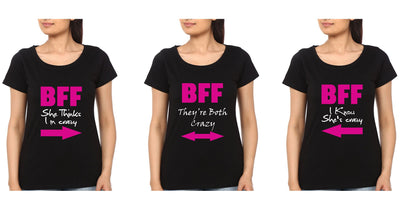 Crazy BFF Half Sleeves T-Shirts-FunkyTees