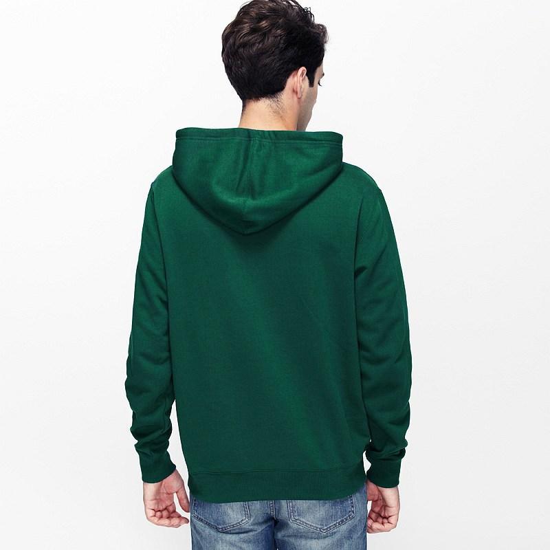 Plain Dark Green Hoodie Sweatshirt -FunkyTeesClub