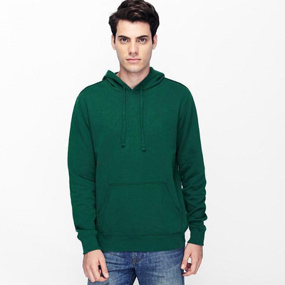 Plain Dark Green Hoodie Sweatshirt -FunkyTeesClub