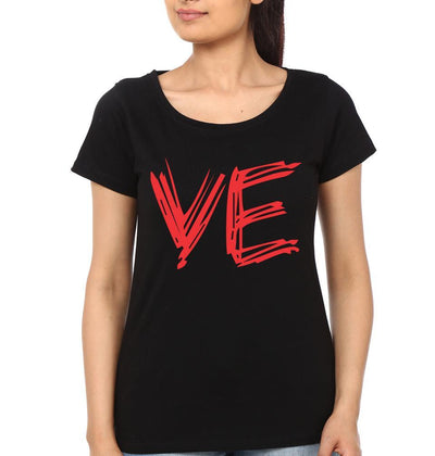 Love Couple Half Sleeves T-Shirts -FunkyTees