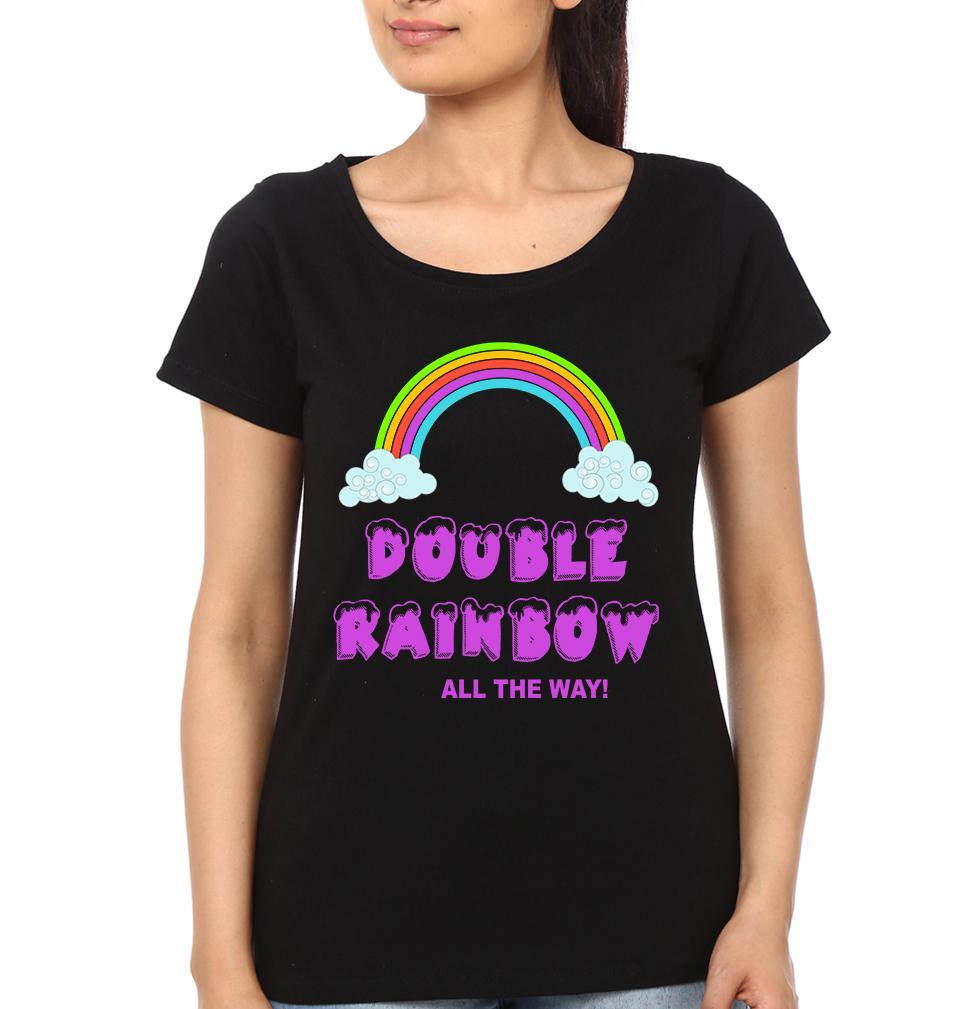 Rainbow BFF Half Sleeves T-Shirts-FunkyTees