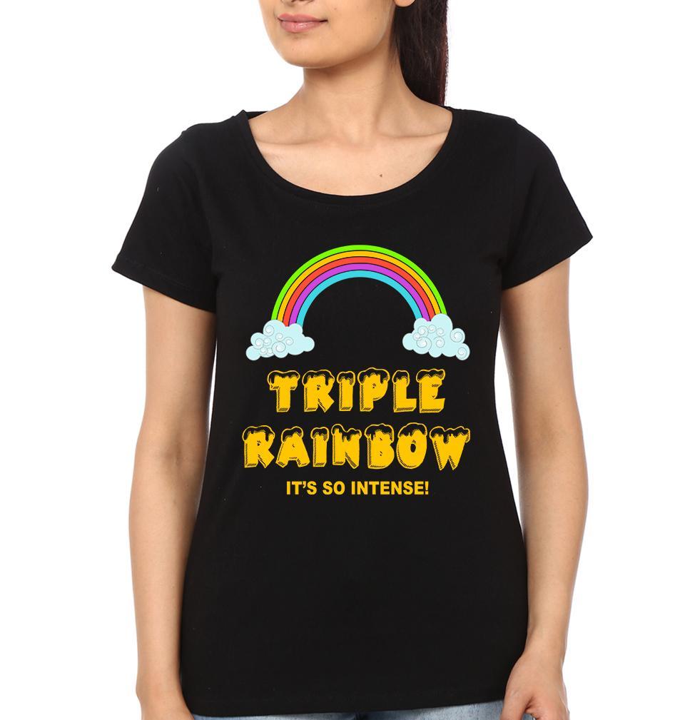 Rainbow BFF Half Sleeves T-Shirts-FunkyTees