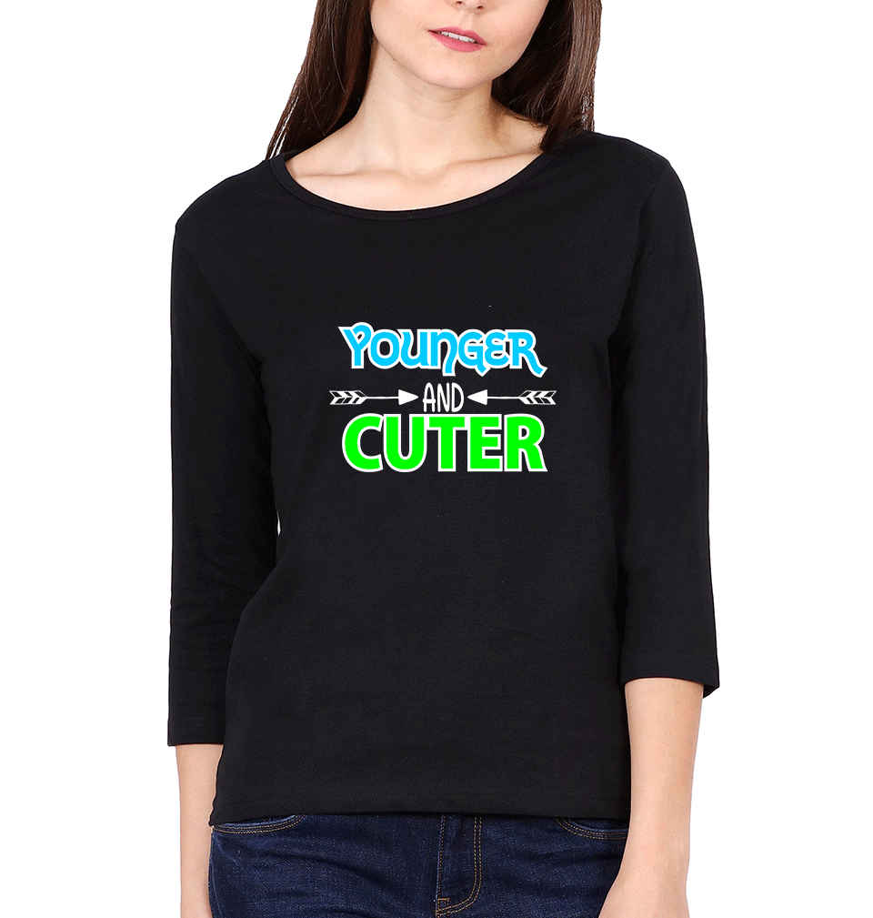 Older & Younger Sister Sister Full Sleeves T-Shirts -FunkyTees