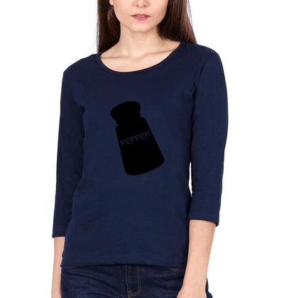 Salt Pepper Sister Sister Full Sleeves T-Shirts -FunkyTees