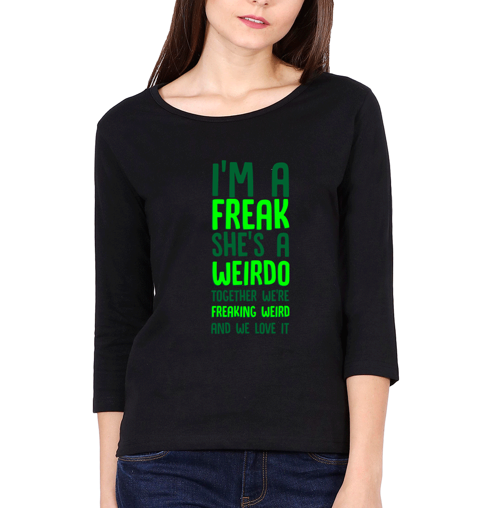Freaking weird Sister Sister Full Sleeves T-Shirts -FunkyTees
