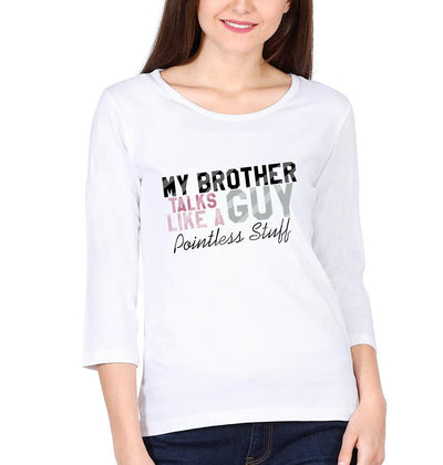 Pointles Talks & Fights Brother-Sister Full Sleeves T-Shirts -FunkyTees