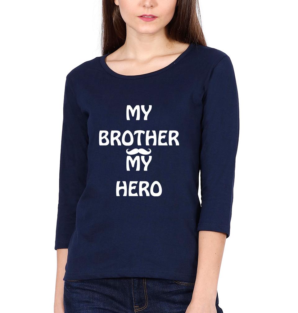 My Sister My Angel My Brother My Hero Brother-Sister Full Sleeves T-Shirts -FunkyTees